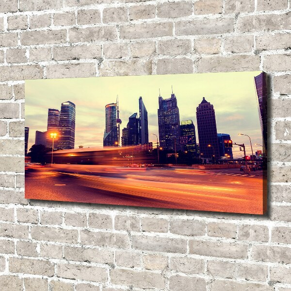 Canvas foto Shanghai 's nachts