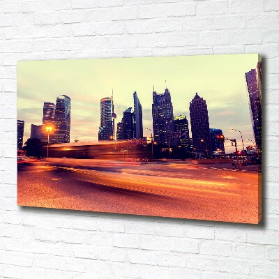 Canvas foto Shanghai 's nachts