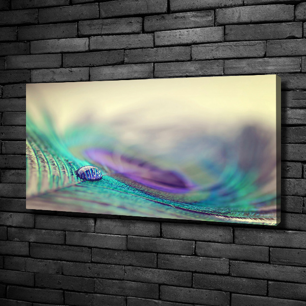 Canvas schilderij Een druppel op een veer