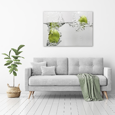 Foto op canvas Een appel onder water