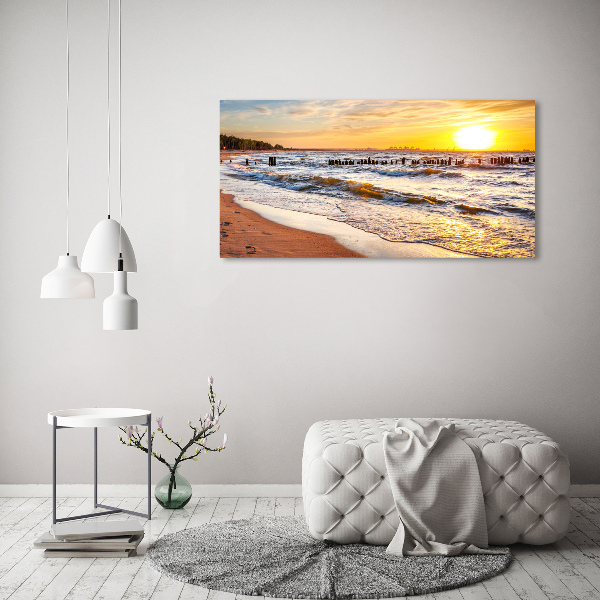 Schilderij op canvas Zonsondergangstrand