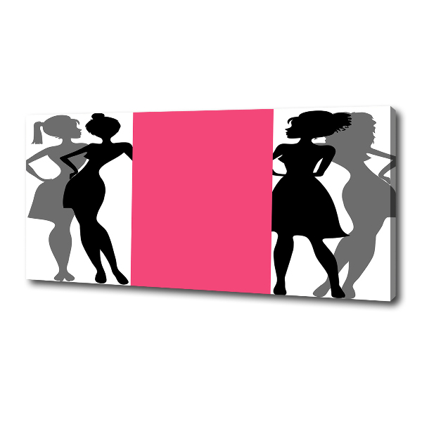 Foto canvas Silhouetten van vrouwen