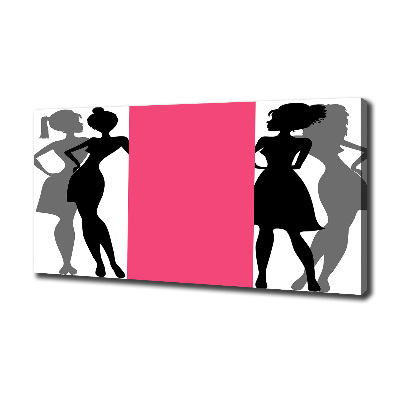 Foto canvas Silhouetten van vrouwen