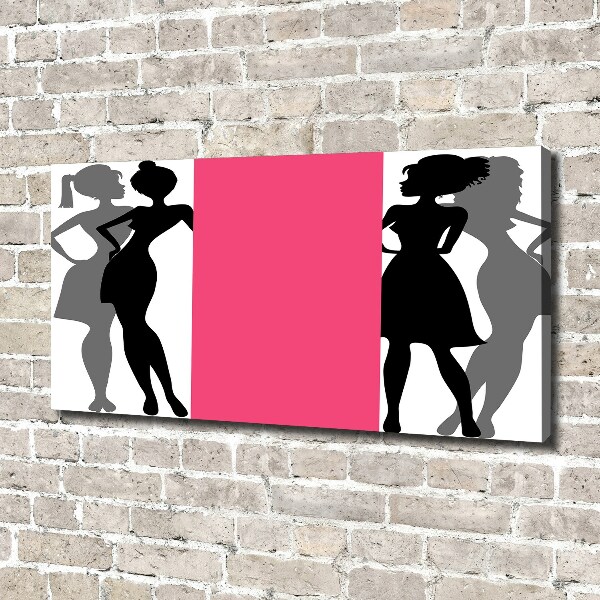 Foto canvas Silhouetten van vrouwen