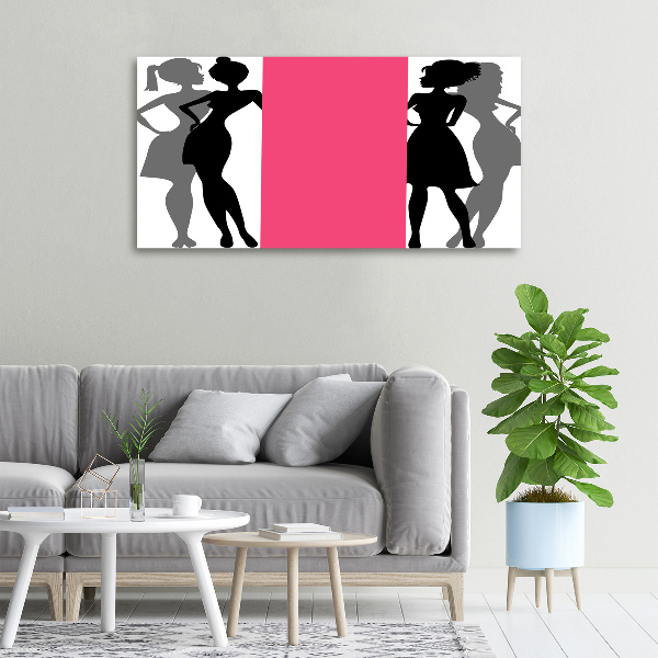 Foto canvas Silhouetten van vrouwen
