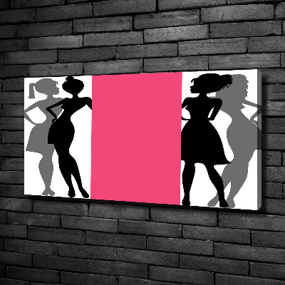 Foto canvas Silhouetten van vrouwen