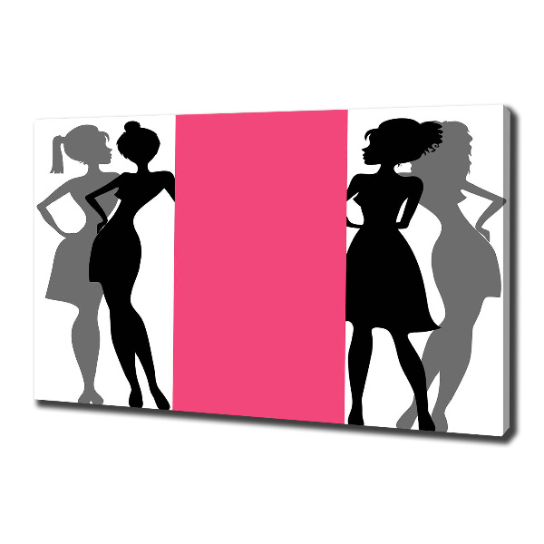 Foto canvas Silhouetten van vrouwen