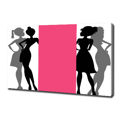 Foto canvas Silhouetten van vrouwen