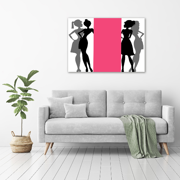 Foto canvas Silhouetten van vrouwen