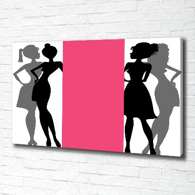 Foto canvas Silhouetten van vrouwen
