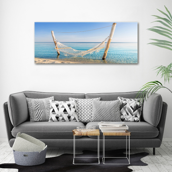 Foto op canvas Hangmat aan zee
