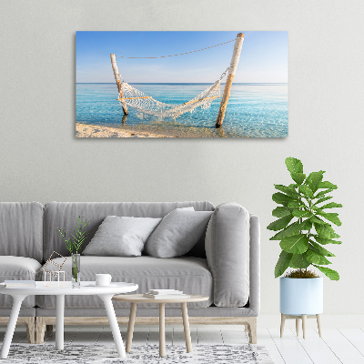 Foto op canvas Hangmat aan zee
