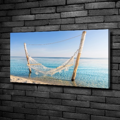 Foto op canvas Hangmat aan zee