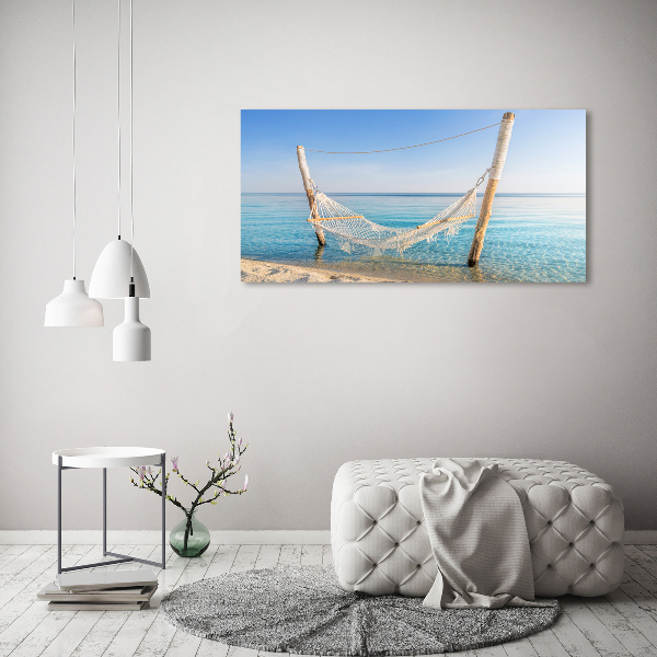 Foto op canvas Hangmat aan zee