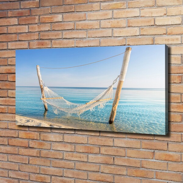 Foto op canvas Hangmat aan zee