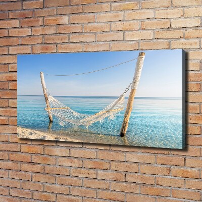 Foto op canvas Hangmat aan zee