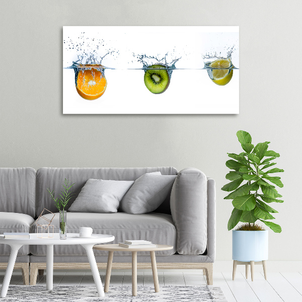 Foto canvas Fruit onder water