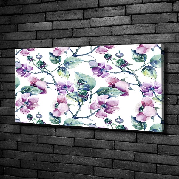 Canvas schilderij Braambloemen