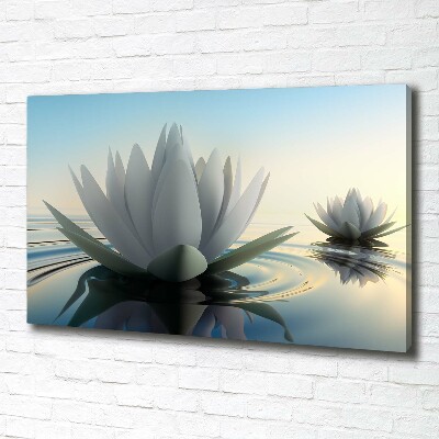 Canvas foto Lotusbloem
