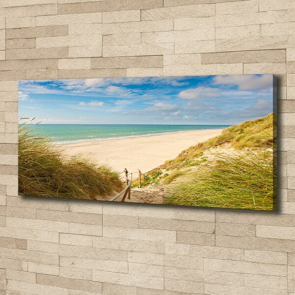 Canvas foto duinen aan zee