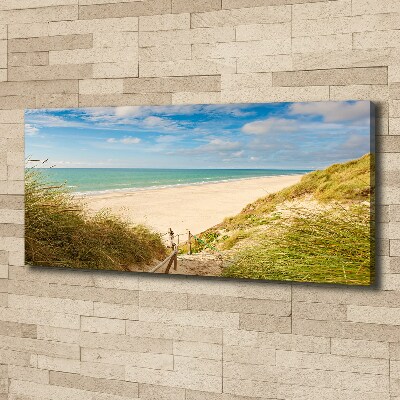 Canvas foto duinen aan zee
