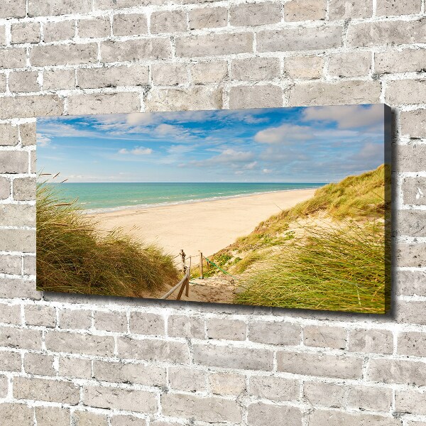 Canvas foto duinen aan zee