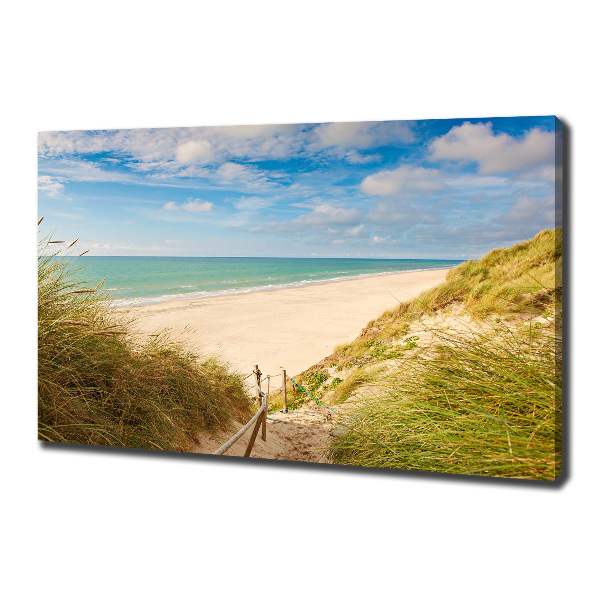 Canvas foto duinen aan zee