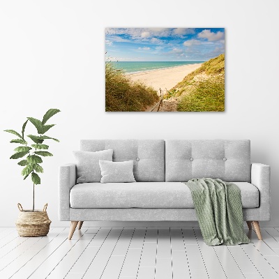 Canvas foto duinen aan zee