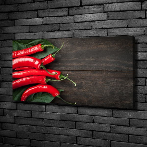 Schilderij op canvas Chilipepers