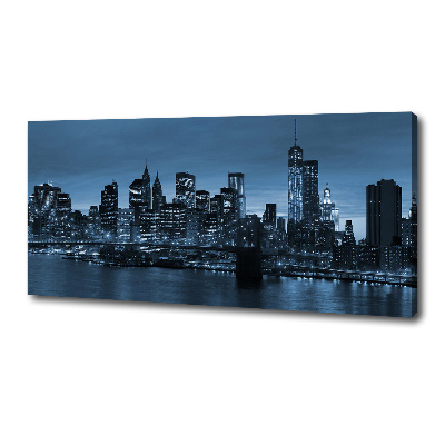 Canvas schilderij New York 's nachts