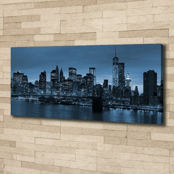 Canvas schilderij New York 's nachts