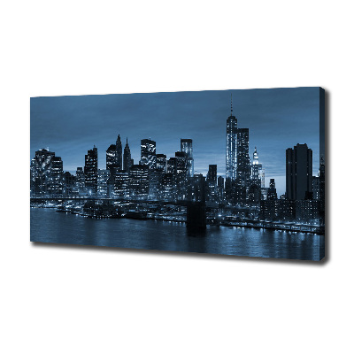 Canvas schilderij New York 's nachts