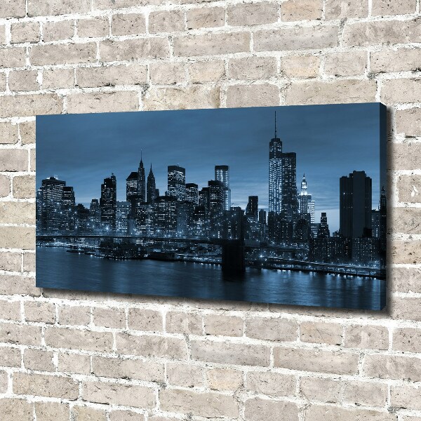 Canvas schilderij New York 's nachts