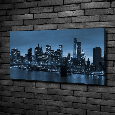 Canvas schilderij New York 's nachts