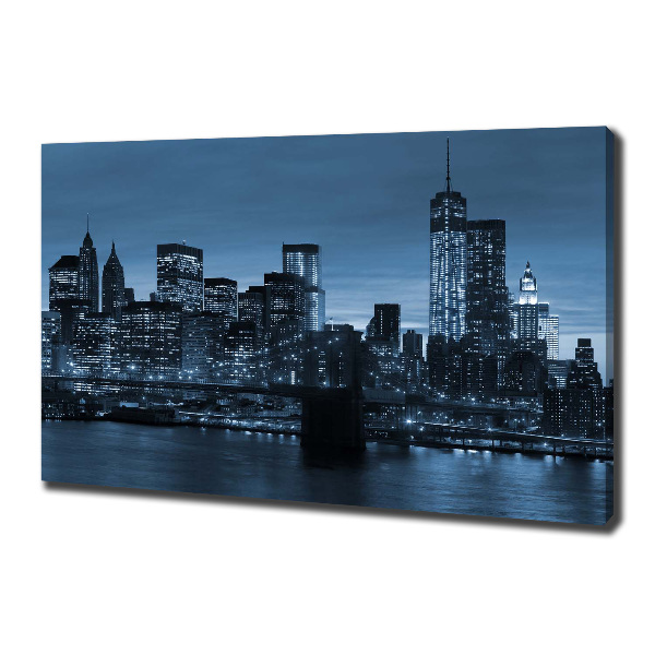 Canvas schilderij New York 's nachts