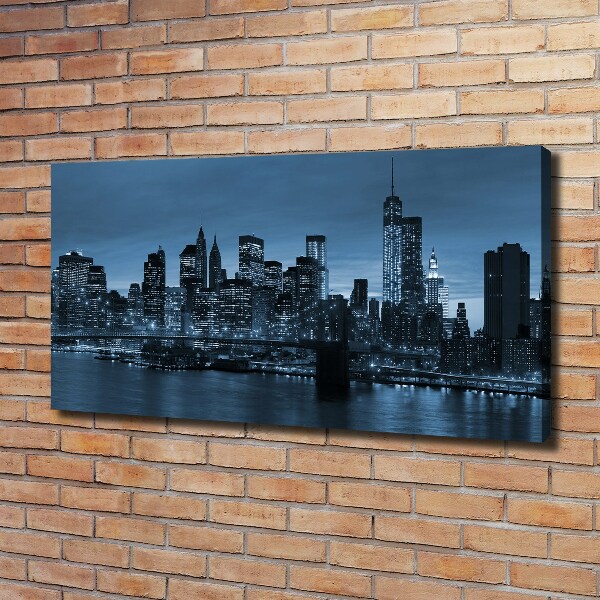 Canvas schilderij New York 's nachts