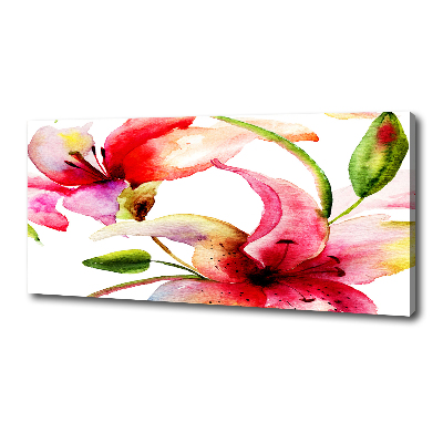 Schilderij op canvas Lelie