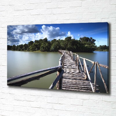 Foto op canvas Houten brug