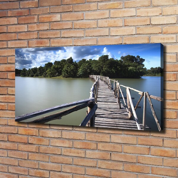 Foto op canvas Houten brug