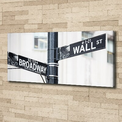 Schilderij op canvas Wall Street-bord