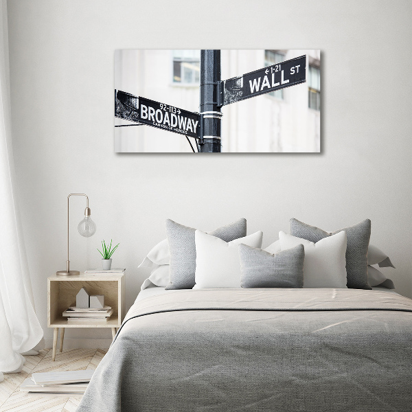 Schilderij op canvas Wall Street-bord