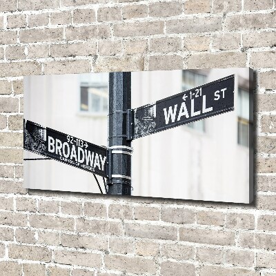 Schilderij op canvas Wall Street-bord