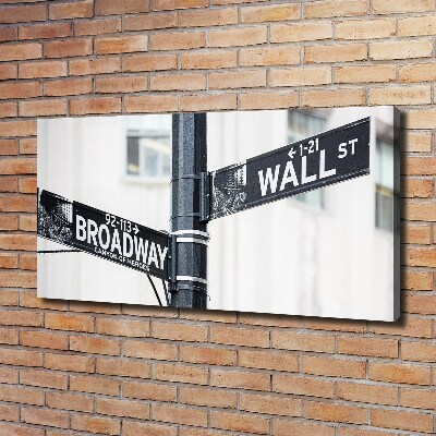 Schilderij op canvas Wall Street-bord