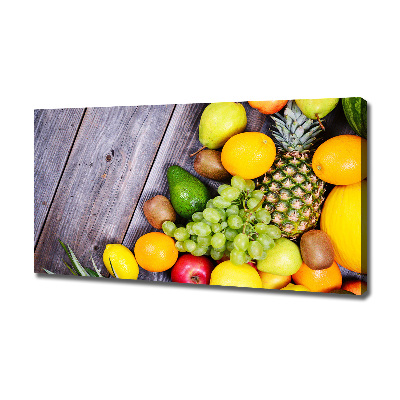 Canvas schilderij Fruit aan hout