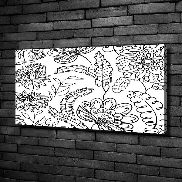 Canvas foto Bloemenpatroon