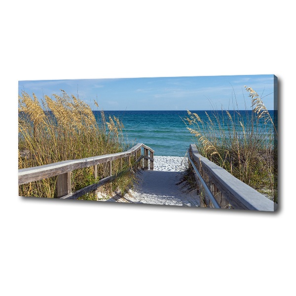 Canvas foto duinen aan zee