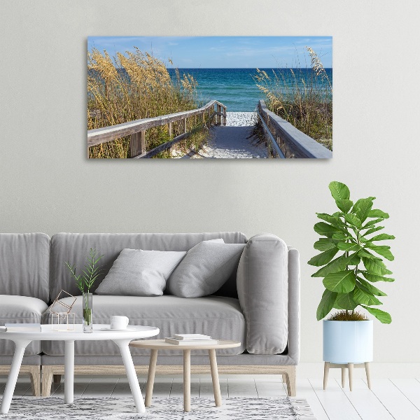 Canvas foto duinen aan zee
