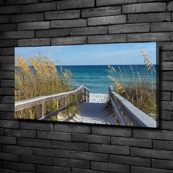 Canvas foto duinen aan zee