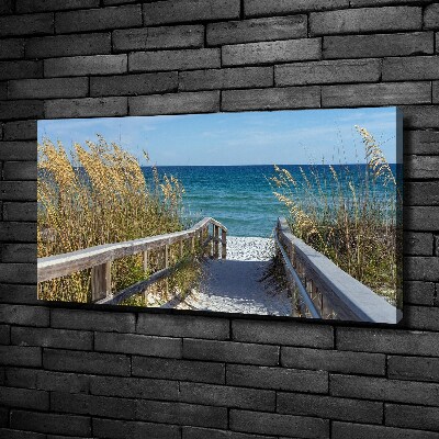Canvas foto duinen aan zee