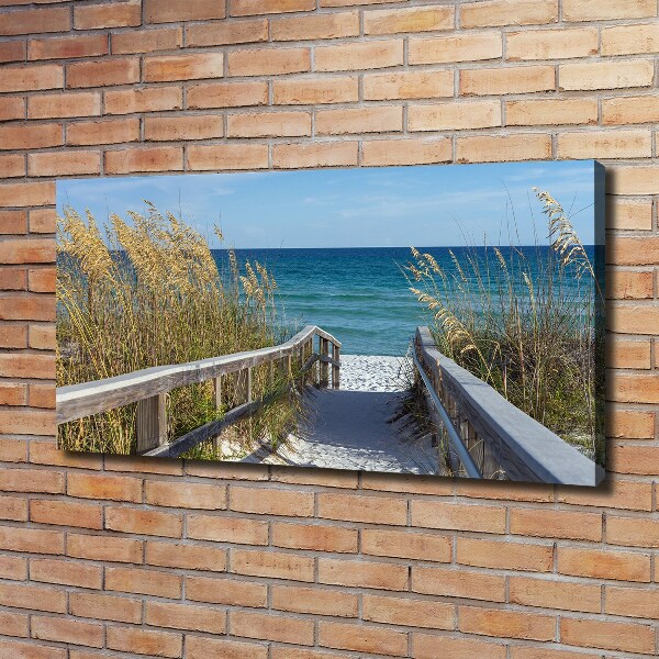 Canvas foto duinen aan zee
